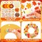 48-Pack Autumn Wreath Craft Kits for Kids – DIY Pumpkin Paper Wreath Craft with Stickers, Make-Your-Own Fall Hanging Ornaments for Classroom, Home, Autumn Parties & School Activities (multicolor) 7.09 x 7.09 x 2.17 inches
